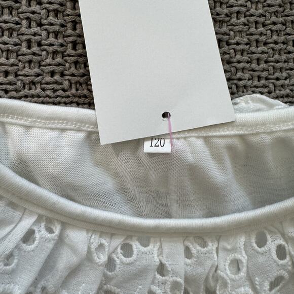 NWT Harper Liz Boutique Chambray Pinnie With Eyelet Tank ~ 120 - Picture 4 of 10